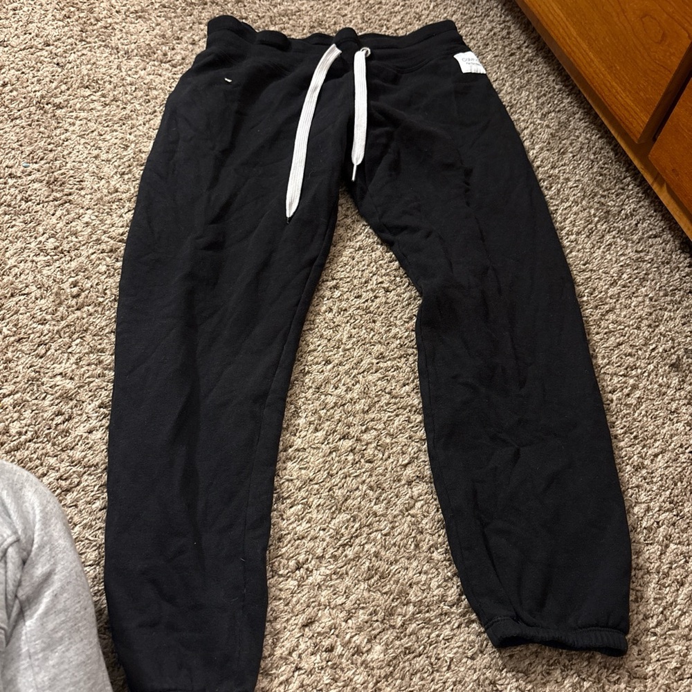 Calvin Klein Kids Black Joggers with White Drawstring